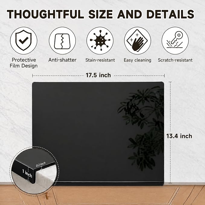 SWSKR 2PCS Acrylic Clear Cutting Board with Counter Lip for Kitchen | Non-Slip Cutting Board for Kitchen Counter, Aesthetic Kitchen Decor Gadgets House Warming Gifts