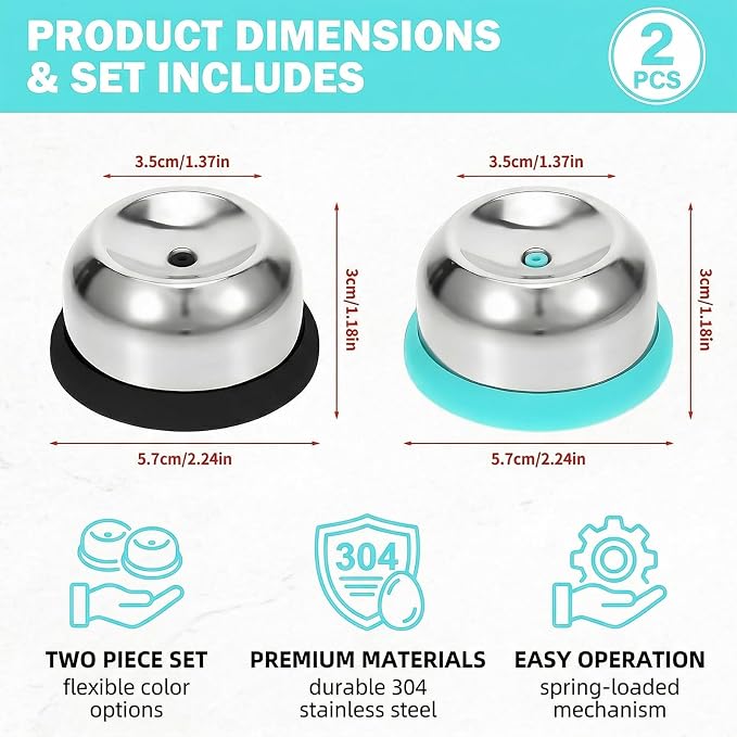 Egg Piercer 2PCS Stainless Anti-Burst | For Raw Eggs Perfect Hard Boiled, Spring-Loaded Safety Needle Design, Stainless Steel Tray & Anti-Slip Base, Dishwasher Safe