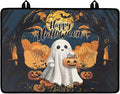 Electric Stove Top Cover 29.18 x 20.96 inch Coffee Machine Mat Halloween Decor Thick Induction Glass Cooktop Protector with Lanyards Range Covers, Cartoon Ghost Pumpkin Happy Halloween Print