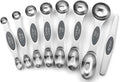 Spring Chef Stainless Steel Magnetic Measuring Spoons Set of 8, Gray | Stackable Metal Teaspoon & Tablespoon Measuring Spoons with Leveler for Dry & Liquid Ingredients, Dual Sided, Dishwasher Safe
