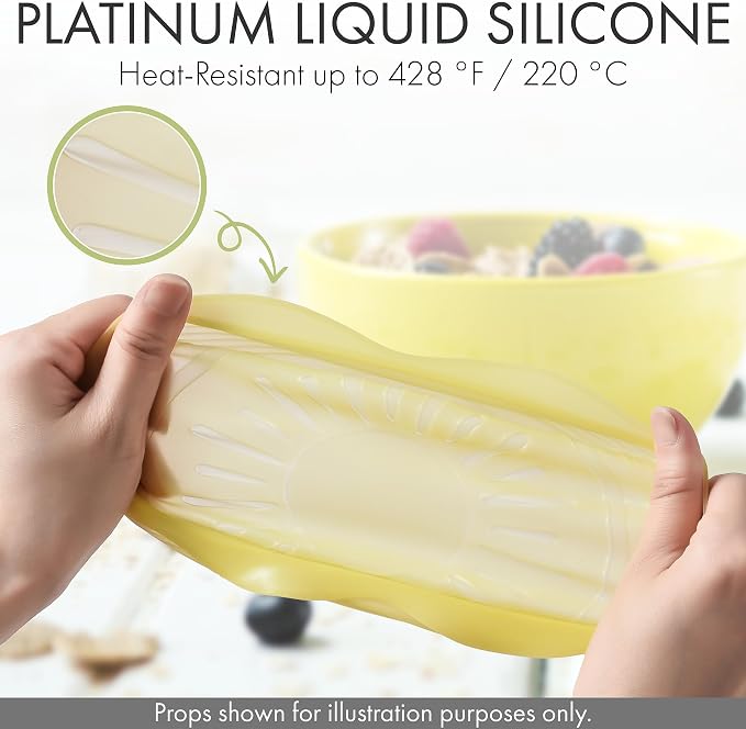 Reusable Silicone Stretchable Lids – 6‐Piece Multicolor Food Covers for Bowls, Cups & Containers – Airtight, Leak‑Proof, BPA‑Free, Microwave/Dishwasher/Freezer Safe – Green Hearth