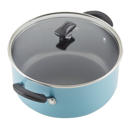 Farberware Cookstart Aluminum DiamondMax Nonstick Cookware Set, Kitchen Essentials, 15-Piece, Aqua