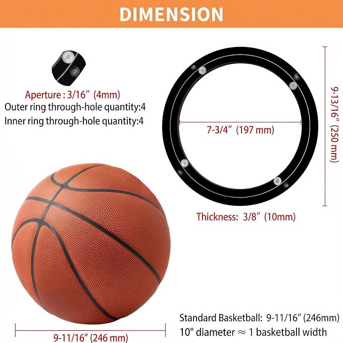 10 Inch Lazy Susan Hardware Heavy Duty Metal Rotating Hardware Turntable Bearing Ring 150lb Load Capacity Turntable Lazy Susan Parts Mechanism for Cabinets,Table Top and Craft (Base Only, Black