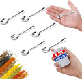 6PCS Tiny Spoons Upgraded Larger Size 3.56 inch - Mini Stainless Steel Spoons for Salt Jars Spice Jars, SUS 304 Food Grade Seasoning Spoon for Powder Spices, Pepper, Sugar, Coffee