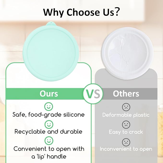 4 Cup Round Silicone Storage Cover Lids Replacement for Anchor Hocking and Pyrex 7201-PC Glass Bowls (Container not Included) (Deep Blue & Light Green) 2 Pack