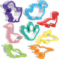 MUYIYAMEI 8pcs Dinosaur Cookie Cutter Set - Stainless steel Sandwich Cookie Food Cutter Molds, Kitchen Baking, Cookies, Sandwiches, Children's Dinosaur Themed Birthday Party.