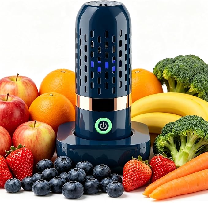 Pure pod Vegetable and Fruit Cleaner，Produce Cleaner & Vegetable with Oh-Ion Technology | Wireless Rechargeable Food Washer, IPX7 Waterproof for Produce, Meat Seafood