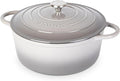 Cast Iron Dutch Oven with Lid - Non-Stick Ovenproof Enamelled Casserole Pot- Sturdy Dutch Oven Cookware - Grey, 7.3- Quart, 30cm- by Nuovva