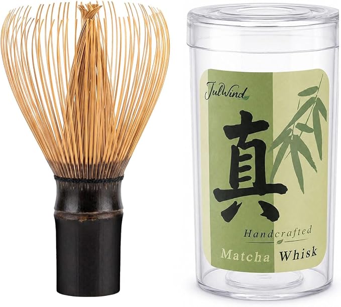 Authentic Shin Chasen Matcha Whisk – 6+ Year Aged Purple Bamboo | Handcrafted for Ceremonial Grade Matcha, Traditional Japanese Tea Ceremony Tool for Matcha Bowl