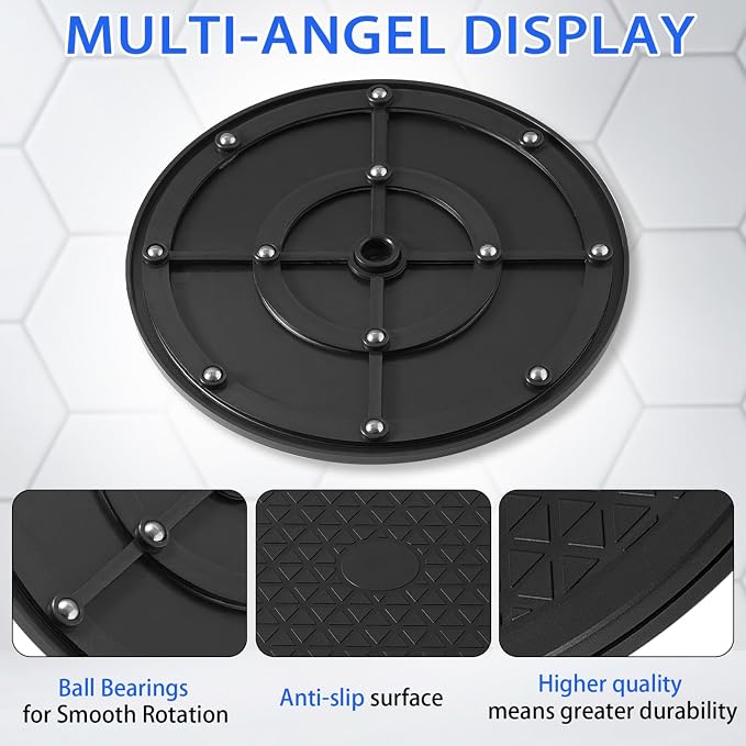 Multi-use Heavy Duty Rotating Swivel Stand - Lazy Susan with Steel Ball Bearings for Model Base/Rotating Plants/Crafts Stand Monitor/Big Screen TV/Monitors/Potted Plants (10 Inch)