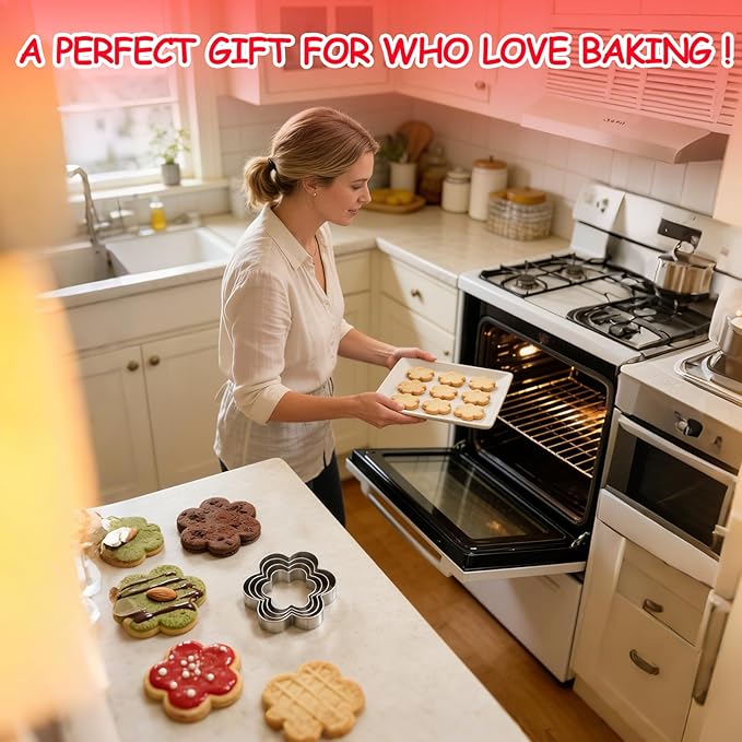 Flower Cookie Cutter, Pack of 5…