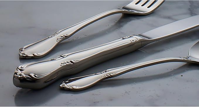 Oneida Chateau 5-Piece 18/10 Silverware Set for 1, Flatware | mirror finish, dishwasher safe | includes knives, forks, and spoons | cutlery set for kitchen and dining