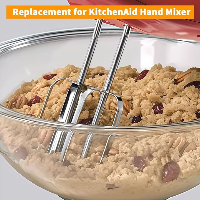 Hand Mixer Beaters for Hamilton Beach 2-Pack | Stainless Steel Whisk Attachments, fits 62682RZ/62692/62695V/64699, for Baking, Eggs, and Creams.