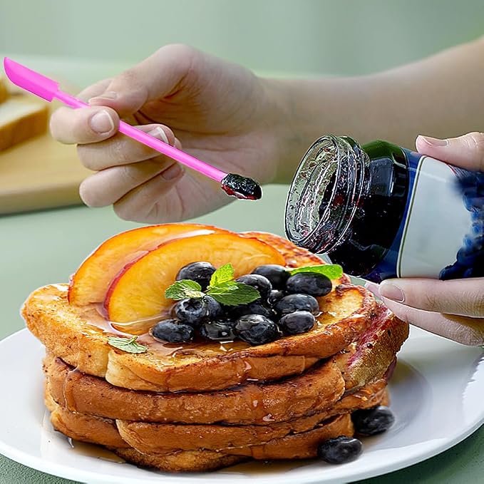 Silicone Spatula Set 6Pcs, Mini Jar Scraper for Makeup & Food | Mini spatulas reach every last drop in jars and bottles, reducing waste for food, cosmetics and personal care products.