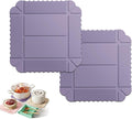 Magnetic Silicone Trivet Mat - Heat Resistant Hot Pad for Hot Dishes, Pots & Pans, Non-Slip Table & Countertop Protector (2, Purple)