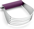 Spring Chef Large Dough Blender For Baking - Durable Pastry Blender, Purple | Heavy Duty Dough Mixer Hand Tool w/ Stainless Steel Blades, Professional Pastry Cutter Tool for Easy Mixing, Dishwasher Safe