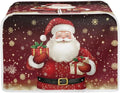 Christmas Two Slice Toaster Cover, Kitchen Small Appliance Covers Home Table Decoration Microwave Oven Dustproof Cover Keep From Dirty Stain, Santa Claus Print