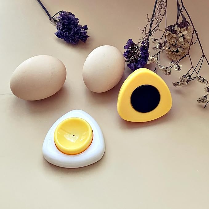 Magenetic Egg Piercer for Raw Eggs to Get Good Hard Boiled Eggs, Egg Poker with Safety Lock Egg Pin, Easy Egg Peeler By Punching Hole at Bigger End of the Egg Before Boiling, 2 Pack