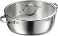 Tramontina Tempo Tri-Ply Base Stainless Steel 6-Qt Braiser Pan with Lid | Induction-Ready, Oven-Safe, Dishwasher-Safe