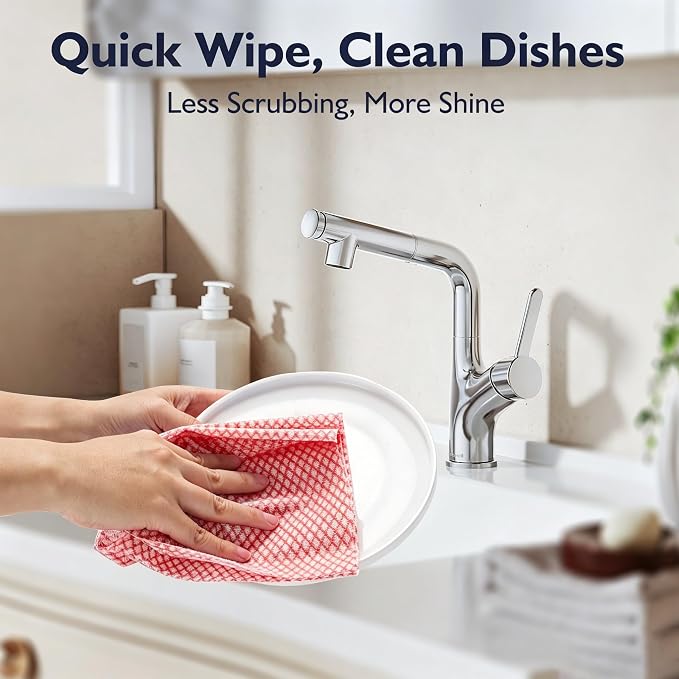 60Pack Disposable Dish Cloths for Kitchen,13.8x15.7 Cleaning Wipes | Disposable Cleaning Cloths, Daily Cleaning Towel for Bathroom, Office (Blue)