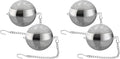 4 Pack Food Grade 304 Stainless Steel Mesh Tea Ball 2.1 Inch Tea Infuser Strainer Filter Diffuser for Loose Tea
