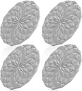 ME.FAN Silicone Trivet Mats - 4 Pack Pot Holders - 7.4'' Thickened Hot Pads for Hot pots, Pans and Dishes, Heat Resistant Silicone Trivet for Table and Counter Top Light Grey