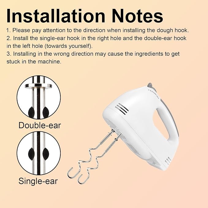2pcs 990143000 Mixer Dough Hook for Hamilton, Stainless Steel Hand Mixer Replacement Beaters Attachments Dough Hook Accessories Compatible with Hamilton Beach 62630R 62632R 62633R