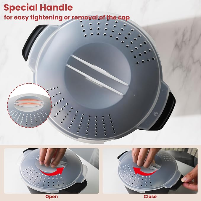 Large Microwave Cookware Steamer 2 Quart Vegetable Cooker for Cooking | Microwave Cooker with Food Container, Removable Filter and Lockab - BPA Free, Dishwasher Safe