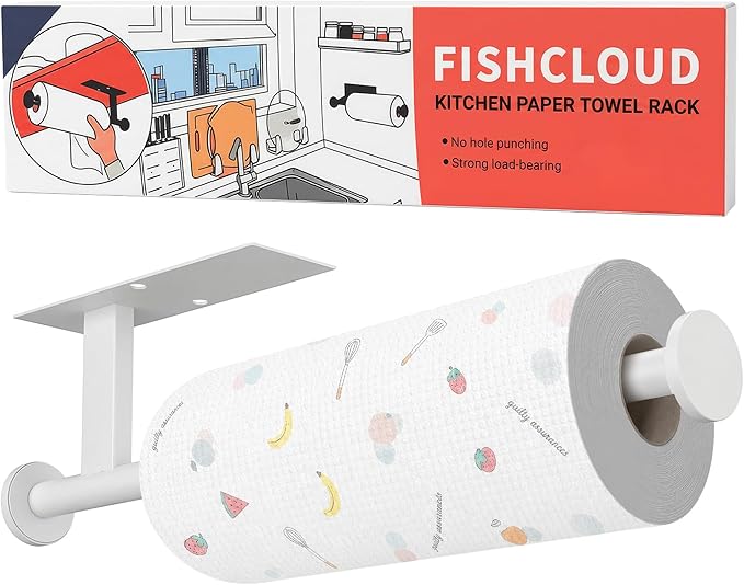 Paper Towel Holder Wall Mount,No Drill,SUS304 Steel, Space Saving | Maximize countertop space with secure roll storage. Fits kitchens, bathrooms, RVs and pantries with flexible mounting options