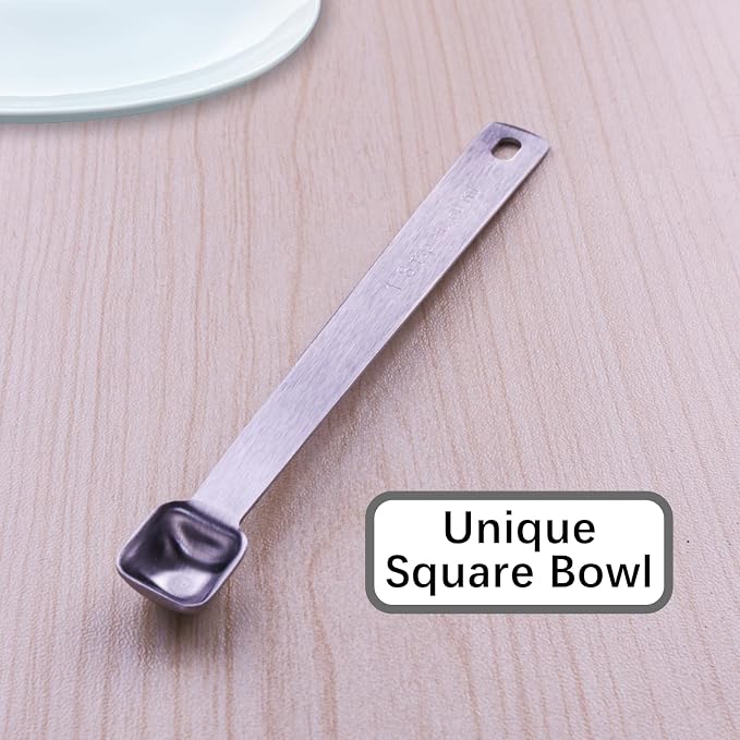 2PCS 1/8tsp(0.6ml) Tiny Measuring Spoon, Small Teaspoon for Tiny Amounts | High Precision, Food-Grade Stainless Steel, ‌Rust-Free, Dishwasher-Safe, Easy-Read Markings, Multi-Purpose, Sturdy & Durable