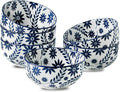 Cereal Bowls Set of 6, 28 Ounces Soup Bowls, Bohemian Ceramic Bowls for Rice, Salad, Oatmeal, Fruit, Large Bowl Set for Kitchen Decor, Microwave and Dishwasher Safe, Blue