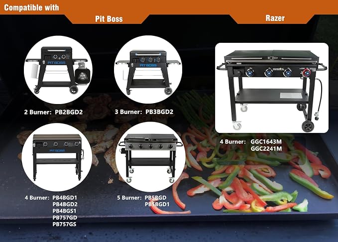 Grease Drip Pan Liners for PitBoss & Blue Rhino Razor 4-Burner Griddles | 20 Pack Throw-away Grease Pan Supplied for Quick and Easy Griddle Cleanup