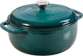 Lodge Essential Enamel Cast Iron Dutch Oven 6 Quarts - Perfect for Bread Baking, Braising, Marinating & Slow Cooking, Features Moisture-Sealing Lid & Dual Handles, Kitchen Essentials, Lagoon