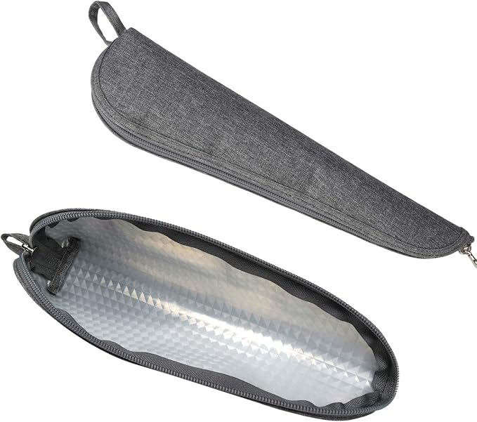 Travel Utensil Sets Carrying Case Portable Cutlery Set Pouch Reusable Silverware Set Bag Stainless Steel Straws Pouch Chopsticks Knife Fork and Spoon Holder for Work Bento Box Lunch Bag, Grey