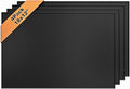 4 Pack Rubber Bar Mats for Countertop 18x12 Inch Black Silicone Bar Coffee Mat for Bartending Dish Drying Matt Home Bars Counter Cocktail Non Spill Mat for Bartender Bar Service Table Top Accessories
