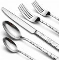 NICE KITCHEN Silverware Set, 40 Piece Heavy Duty Silverware Cutlery Sets | Premium Stainless Steel Flatware Set for 8 with Wavy Patterns, Spoons and Forks Set, Mirror Polished, Dishwasher Safe