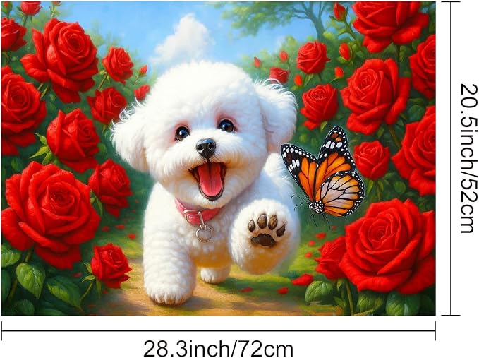HOMETITUTE Rose Puppy Stove Top Cover 28x20 Heat Resistant Diatomite Mat