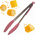 Starpack Get a Grip Silicone Kitchen Tongs (12 Inch) - LFGB Non Toxic, 600°F Heat Resistant, BPA-Free - Heavy-Duty Stainless Steel, Locking - Dishwasher Safe for Nonstick Cookware Earthy Pink