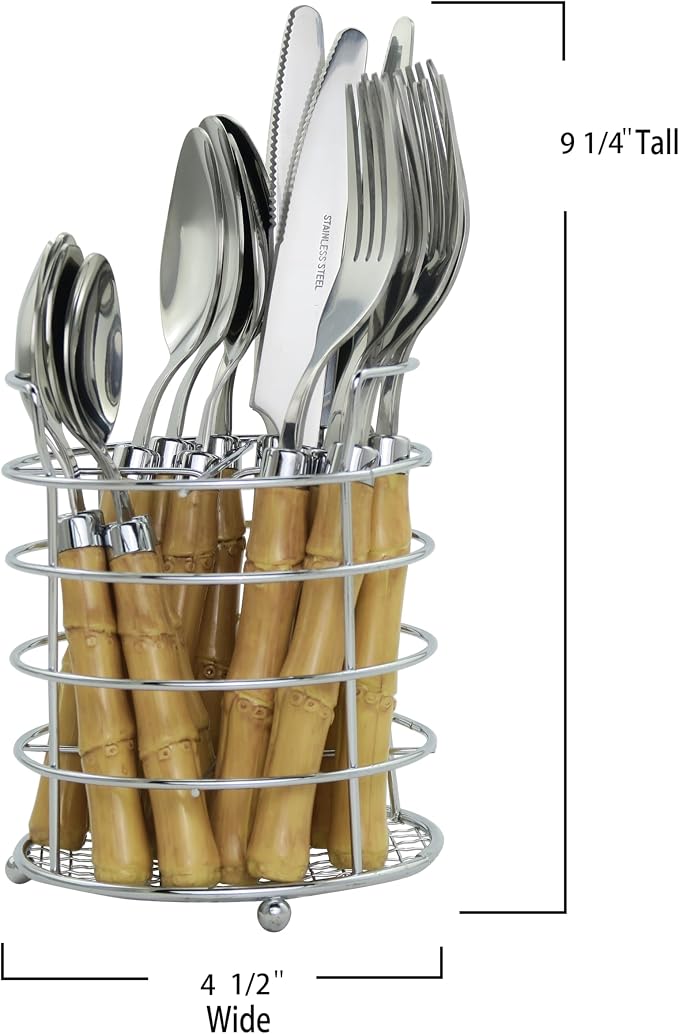 Gypsy Color Beyond Bamboo Stainless Steel Flatware Collection, Set of 16