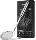 Hiware Stainless Steel Fat Skimmer Spoon - Fine Mesh Food Strainer for Grease, Gravy and Foam, Japanese Hot Pot Skimmer with Long Handle