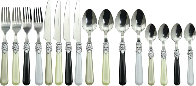 Gypsy Color Glam Mix & Match Stainless Steel Flatware Collection, Set of 16