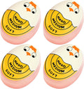 FOREV Egg Timers for Hard Boiled Eggs Timer, Yellow 4pcs | BPA-Free, Color Changing Tells When Eggs are Ready