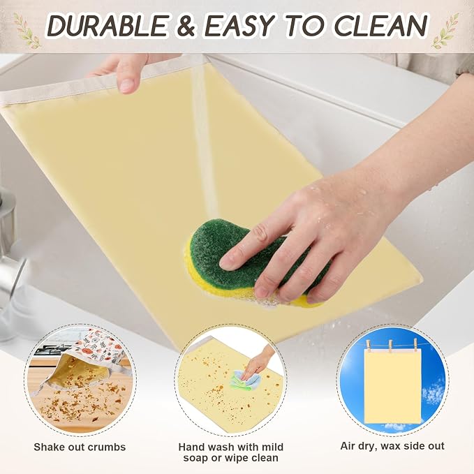 2 Pack Beeswax Bread Bags for Homemade Bread, Sourdough Storage XL 17"x13" | Reusable Bees Wax Bread Bag & Keeper, Natural Canvas with Premium Box for Home Baking, Freezer Storage & Outdoor Use
