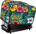 4 Slice Toaster Cover Tropical Plam Flower Toaster Covers Four Slice Wide Slot Waterproof and Dustproof Covers for Wide Slot Toasters and Small Appliances Kitchen Decor Gifts