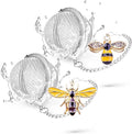 TeaSanavie Handmade Tea Ball Infusers - 2pcs, Honey Bee Strainers with Bee Charm Pendant for Loose Leaf Tea