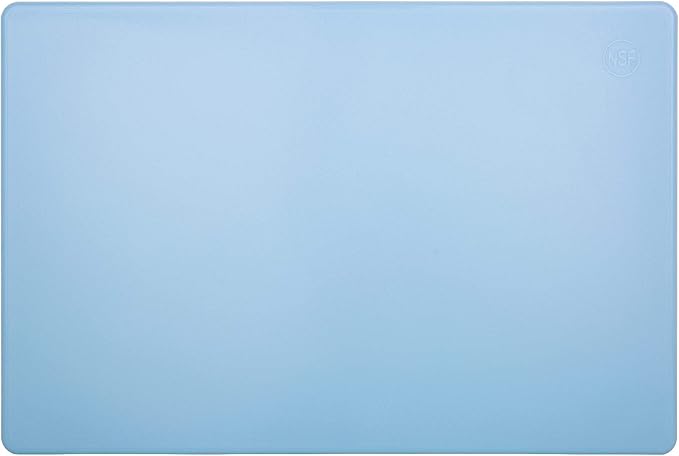 18 x 12 Large Blue Plastic Cutting Board for Fish, Seafood, Shellfish - 1/2 Inch Thick HDPP, NSF and Commercial Grade