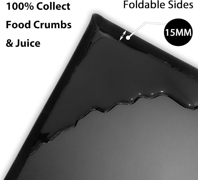 WK Flexible Plastic Cutting Boards Mats with Lip, Foldable Cutting Board for Kitchen Set of 3, Cutting Board for Meat, Nonslip Cutting Mats, BPA Free, Dishwasher Safe, Multi Colors