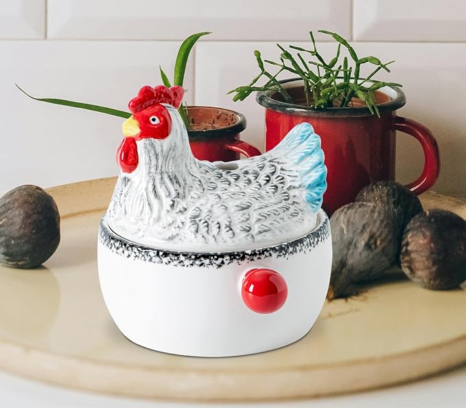 Chicken Shaped Ceramic Wave Microwave Cooker Hen Shaped Stone Wave Microwave Cooker Microwave Egg Cooker Multi-Functional Microwave Steamer & Pasta Cooker Casserole Saucepan Stew Cooker