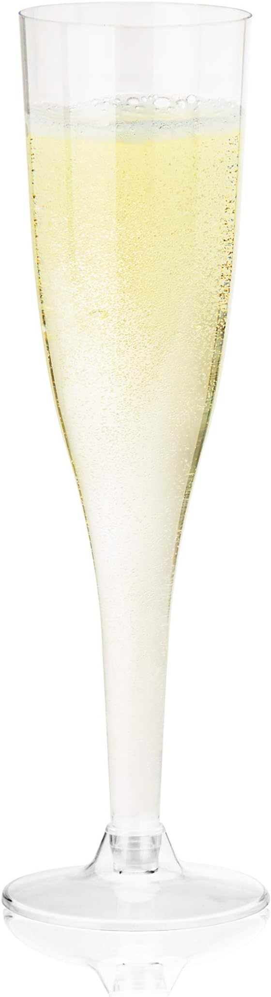 True Party Clear Plastic Champagne Flutes, Toasting Glass for Birthday, Wedding, Engagement, Reusable and Shatterproof Drinking Glasses for Holiday, Picnic, Dinner, Outdoor, Home Bar, 5.5 oz Set of 12