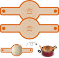 Silicone Bread Sling, Sourdough Transfer, Nonstick, 2 Pack Round | Easy Cleanup & Reusable Baking Mats, Sour Dough Tools & Supplies for Dutch Oven, Orange